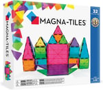 Magna-Tiles 32 parçalı set Clear Colours, farklı, manyetik 3D yapı taşları, net renklerde, oyun oynayarak öğrenmeyi teşvik eder