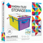 Magna-Tiles Saklama Kutusu ve İnteraktif Oyun Matı, Oyun Odası, Dolap, Yatak Odası, Ev Organizasyonu ve Sınıf için Kulplu Katlanabilir Saklama Kutusu, 12,5 x 11 x 8