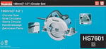 Makita HS7601 Sunta Kesme 190mm - Bedenler: 190 mm, 30 mm, 165 mm