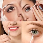 Makyaj için 1200 Adet Çift Hassas Uçlar Kağıt Çubuklu Pamuklu Bezler, 6 Paket, 200 Adet 1 Paket (Sivri Şekli)