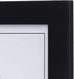 Malden Çift Dikey 5x7 Resim Çerçevesi - Geniş Gerçek Ahşap Kalıp, Gerçek Cam - Siyah - Seçenekler: 2x3 Double Split, 2-5x7, 3.5x5, 4x5, 4x6...
