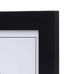 Malden Çift Dikey 5x7 Resim Çerçevesi - Geniş Gerçek Ahşap Kalıp, Gerçek Cam - Siyah - Seçenekler: 2x3 Double Split, 2-5x7, 3.5x5, 4x5, 4x6...
