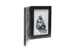 Malden Çift Dikey 5x7 Resim Çerçevesi - Geniş Gerçek Ahşap Kalıp, Gerçek Cam - Siyah - Seçenekler: 2x3 Double Split, 2-5x7, 3.5x5, 4x5, 4x6...