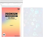 Mandu Deco Kalp Holografik Kpop Fotoğraf Kartı Kolları Kart Koruyucu PVC İçermeyen ve Asitsiz Kalkan Kapağı Paket başına 100 Kol (61x91mm (Çift kollu için))