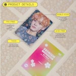 Mandu Deco Sakura Çiçek Holografik Kpop Fotoğraf Kartı Kolları Kart Koruyucu PVC İçermeyen ve Asitsiz Kalkan Kapağı Paket başına 100 Kol (61x91 mm (Çift kollu için))