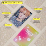 Mandu Deco Sakura Çiçek Holografik Kpop Fotoğraf Kartı Kolları Kart Koruyucu PVC İçermeyen ve Asitsiz Kalkan Kapağı Paket başına 100 Kol (61x91 mm (Çift kollu için))