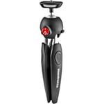 Manfrotto MTPIXIEVO-BK, PIXI EVO 2 segmentli mini tripod, aynasız kameralar için, kompakt sistem kameraları, DSLR'ler, video, uygun boyut, alüminyum, masa tripodu, siyah