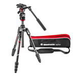 Manfrotto MVKBFRTC-LIVEUS Befree Live Karbon Fiber Video Tripod Seti, Sıvı Başlı, M-Lock Bükümlü Bacak Kilitleri, Siyah - Seçenekler: Befree Live - Karbon Büküm, Befree Adv 3 Yönlü Alu...
