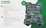 Mannesmann M 98430 Profesyonel Lokma Anahtar Takımı, 215 Parça, Plastik Kutu, Metrik
