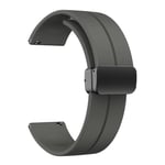 Manyetik saat kayışı 16 mm 18 mm 19 mm 20 mm 22 mm - Hızlı Çıkarma - Cilt Dostu Yumuşak Silikon Spor Saat Kordonu, Erkekler Kadınlar için, Manyetik Katlanır Tokalı Silikon Kayış