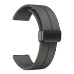 Manyetik saat kayışı 16 mm 18 mm 19 mm 20 mm 22 mm - Hızlı Çıkarma - Cilt Dostu Yumuşak Silikon Spor Saat Kordonu, Erkekler Kadınlar için, Manyetik Katlanır Tokalı Silikon Kayış