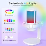 MAONO PC oyun mikrofonu, gürültü azaltıcı kondansatörlü mikrofon, yayın podcast stüdyosu için, USB mikrofon, PS5/PS4/Mac için, kontrol edilebilir RGB ışıklı, One Touch sessize alma, kazanç regülatörü,