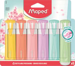 Maped Ofis ve Kırtasiye 742558 Fosforlu Kalemler 6'Lı, 1-5 mm, Pastel Renk