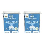 Marmarabirlik Kuru Sele Siyah Zeytin, XS Boy 321-350 Adet/kg, 800g, 2'li Paket