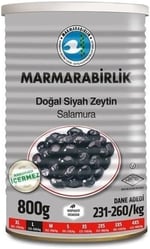 Marmarabirlik Salamura Siyah Zeytin Teneke (L) 800 Gr