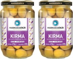 MarmaraBirlik Yeşil Kırma Zeytin, Cam Kavanoz, 400g, 3XL-2XL Boy, 2 Adet