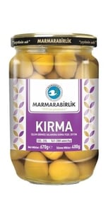 MarmaraBirlik Yeşil Kırma Zeytin, Cam Kavanoz, 400g, 3XL-2XL Boy, 2 Adet