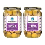 MarmaraBirlik Yeşil Kırma Zeytin, Cam Kavanoz, 400g, 3XL-2XL Boy, 2 Adet