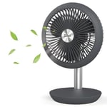 Masa vantilatörü çok sessiz | kablosuz | 4000 mAh pil | vantilatör | 90° eğilebilir | çalışma masası vantilatörü | rüzgar makinesi | hava soğutucu | enerji tasarruflu | 4 kademeli | 15 saat kablosuz ç