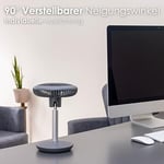 Masa vantilatörü çok sessiz | kablosuz | 4000 mAh pil | vantilatör | 90° eğilebilir | çalışma masası vantilatörü | rüzgar makinesi | hava soğutucu | enerji tasarruflu | 4 kademeli | 15 saat kablosuz ç