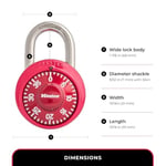 Master Lock 1530T Soyunma Kilidi Kombinasyon Asma Kilit, 2 Adet (1'li Paket) Renkler Değişebilir