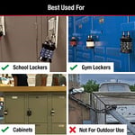 Master Lock 1535D Locker Lock Set Kendi Kombinasyonunuzu Asma Kilit, 1 Paket, Renkler Değişebilir
