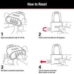 Master Lock 175LH Şifreli Asma Kilit, Pirinç Kaplama, 5.4 cm Askı, Kendi Şifrenizi Belirleyin