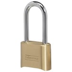 Master Lock 175LH Şifreli Asma Kilit, Pirinç Kaplama, 5.4 cm Askı, Kendi Şifrenizi Belirleyin