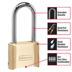 Master Lock 175LH Şifreli Asma Kilit, Pirinç Kaplama, 5.4 cm Askı, Kendi Şifrenizi Belirleyin