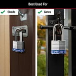 Master Lock 3QLF dış mekan asma kilit, anahtarlı, 4 adet aynı anda kapanır - Seçenekler: 1-1/2