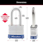 Master Lock 3QLF dış mekan asma kilit, anahtarlı, 4 adet aynı anda kapanır - Seçenekler: 1-1/2