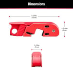 Master Lock 493B Kırmızı Elektrik Kutusu Devre Kesici Kilitleme, Standart Tek ve Çift Geçişler için Etiketleme Devre Kesici Kutusu Kilidi