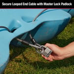 Master Lock 72DPF 15 ft İlmekli Uçlu Örgülü Çelik Kablo ve 3/8 inç Çap, Siyah, 15 inç x - Seçenekler: 4' x 3/8