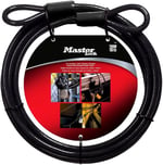 Master Lock 85dpf ağır görev döngüsü ucu kablosu, 4 ayak örgülü çelik, 3/8 inç çap, 85DPF