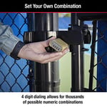 Master Lock 875D Ağır Hizmet Dış Mekan Şifreli Kilit, 5 cm Genişlik, Pirinç Kaplama