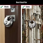 Master Lock Anahtarlı 40D Paslanmaz Çelik Discus Asma Kilit, Gümüş