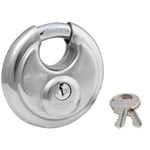 Master Lock Anahtarlı 40D Paslanmaz Çelik Discus Asma Kilit, Gümüş