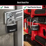 Master Lock Anahtarlı Kapalı Asma Kilitler, Dış Mekan Kilitleri, 2'li Paket, 141T, Siyah