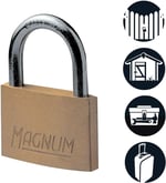 Master Lock CAD40T 2 Adet Masif Pirinçten Yapılmış Anahtarlı Büyük Asma Kilit Paketi, Altın Rengi, 5,4 x 4 x 1 cm