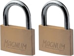 Master Lock CAD40T 2 Adet Masif Pirinçten Yapılmış Anahtarlı Büyük Asma Kilit Paketi, Altın Rengi, 5,4 x 4 x 1 cm
