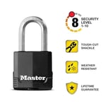 Master Lock M115XTRILF Magnum Ağır Hizmet Tipi Anahtarlı Dış Mekan Asma Kilit, 3'lü Paket Anahtarlı-Aynı