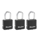 Master Lock M115XTRILF Magnum Ağır Hizmet Tipi Anahtarlı Dış Mekan Asma Kilit, 3'lü Paket Anahtarlı-Aynı