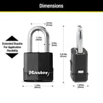 Master Lock M115XTRILF Magnum Ağır Hizmet Tipi Anahtarlı Dış Mekan Asma Kilit, 3'lü Paket Anahtarlı-Aynı