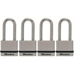 Master Lock M530XKADLHCCSEN Asma Kilit Kaplamalı Askı ve 5,1 cm Ütü Mesafesi, Aynı Kapanır, 1,9 cm Genişliğinde 4'lü Paket Keyed Alike