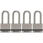 Master Lock M530XKADLHCCSEN Asma Kilit Kaplamalı Askı ve 5,1 cm Ütü Mesafesi, Aynı Kapanır, 1,9 cm Genişliğinde 4'lü Paket Keyed Alike
