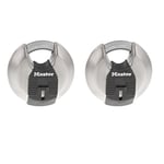 Master Lock Magnum Ağır Hizmet Paslanmaz Çelik Discus Asma Kilit, Anahtarlı, Anahtarlı, 2'li Paket