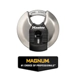 Master Lock Magnum Ağır Hizmet Paslanmaz Çelik Discus Asma Kilit, Anahtarlı, Anahtarlı, 2'li Paket