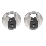 Master Lock Magnum Ağır Hizmet Paslanmaz Çelik Discus Asma Kilit, Anahtarlı, Anahtarlı, 2'li Paket