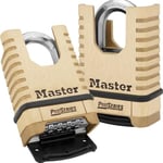 Master Lock, pirinç, asma kilit, ProSeries 2-1/4 inç genişliğinde kendi şifreli kilidinizi ayarlayın, 1177D, 15,3 cm x 7,5 cm x 3,5 cm