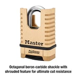 Master Lock, pirinç, asma kilit, ProSeries 2-1/4 inç genişliğinde kendi şifreli kilidinizi ayarlayın, 1177D, 15,3 cm x 7,5 cm x 3,5 cm